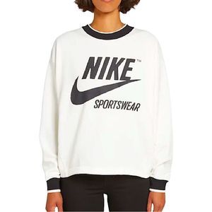 Sz M Nike White & Black Archive Crewneck Graphic Sweater